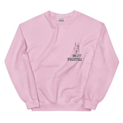 Pull féminin douillet aux motifs de danse minimalistes