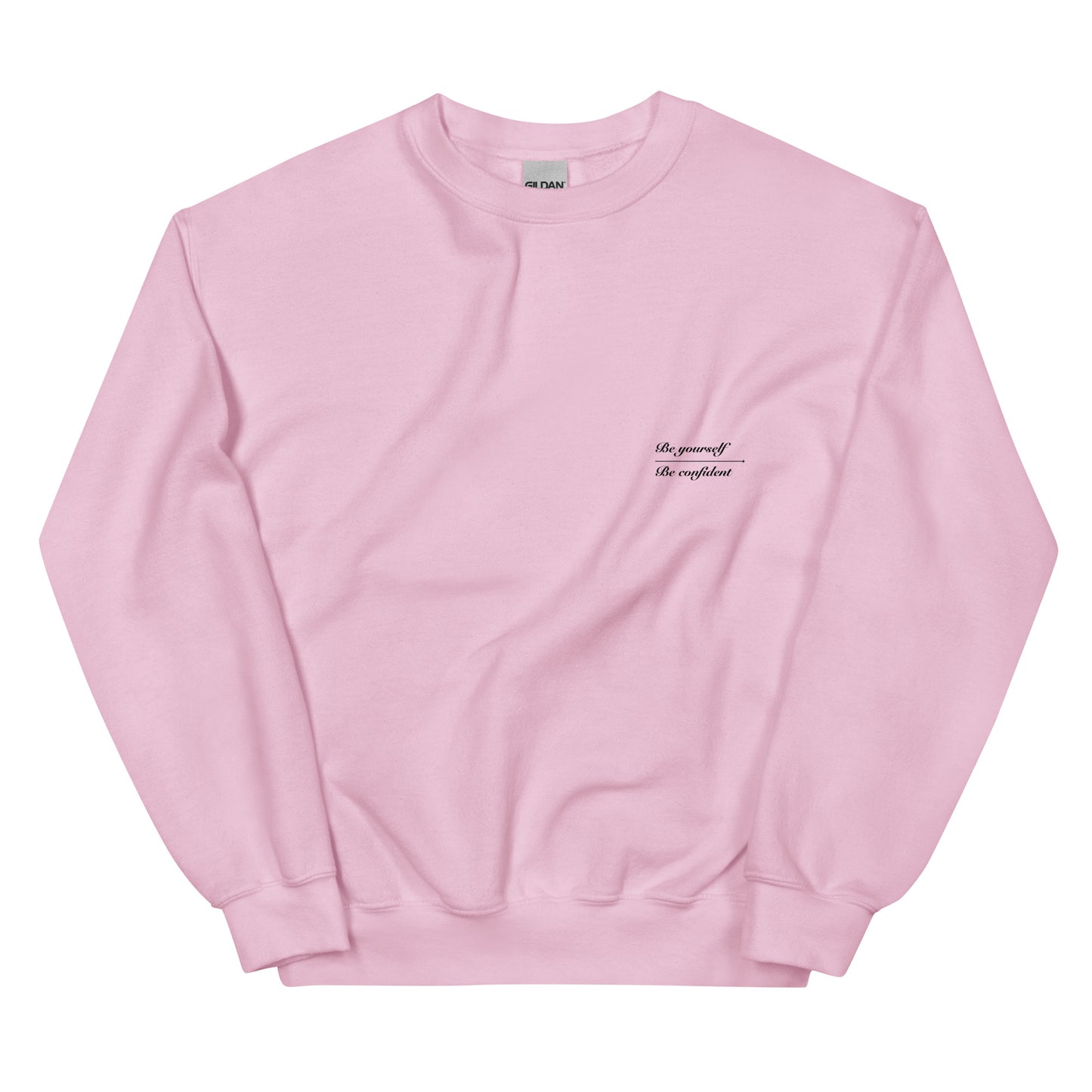 Cozy Femileganz sweater with minimalist lettering designs