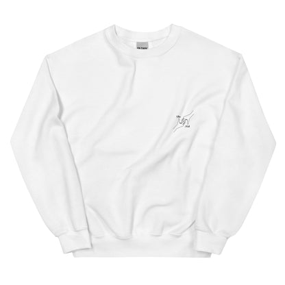 Cozy Femileganz sweater with minimalist lettering designs