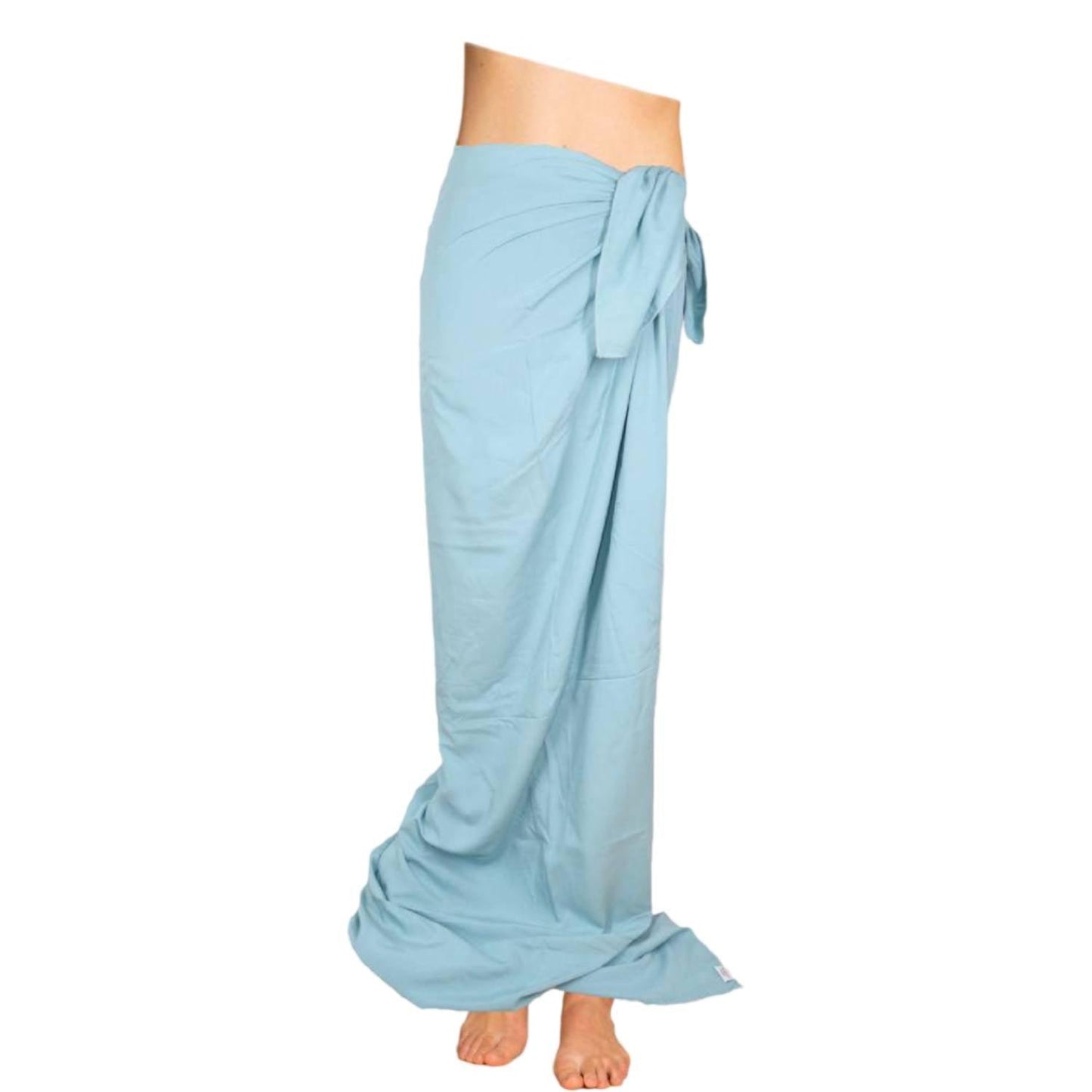 Strandtuch-Pareo-Sarong in Blau, perfekt für den Strand oder Pool, leicht und vielseitig einsetzbar.