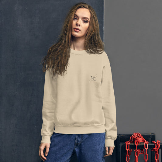 Pull féminin douillet avec des motifs de lettrage minimalistes