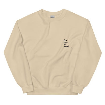 Cozy Femileganz sweater with minimalist lettering designs