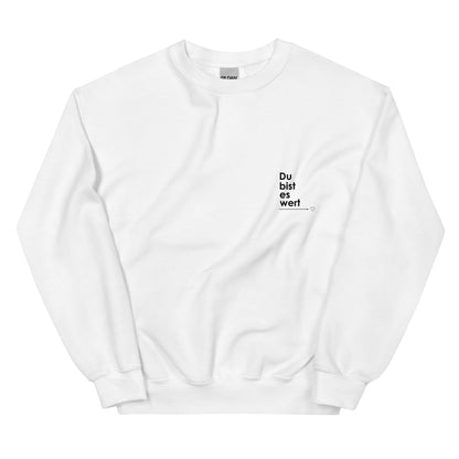 Cozy Femileganz sweater with minimalist lettering designs