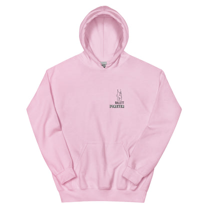 Cozy Femileganz hoodie with minimalist dance designs