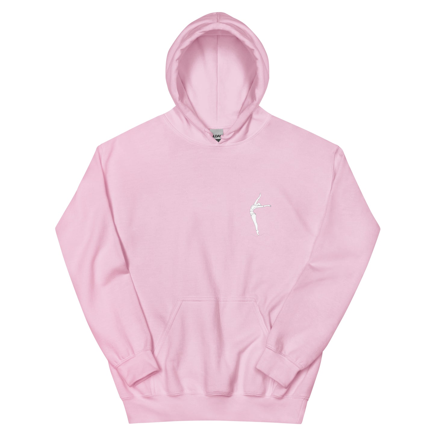 Cozy Femileganz hoodie with minimalist dance designs