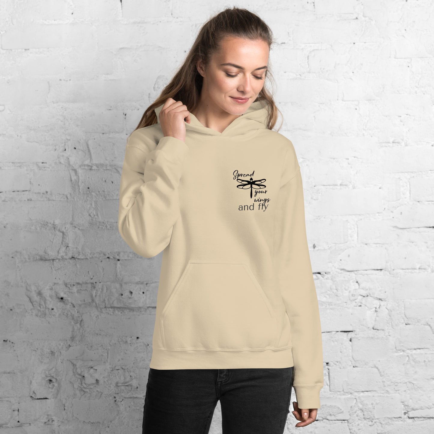 Cozy Femileganz hoodie with minimalist lettering designs