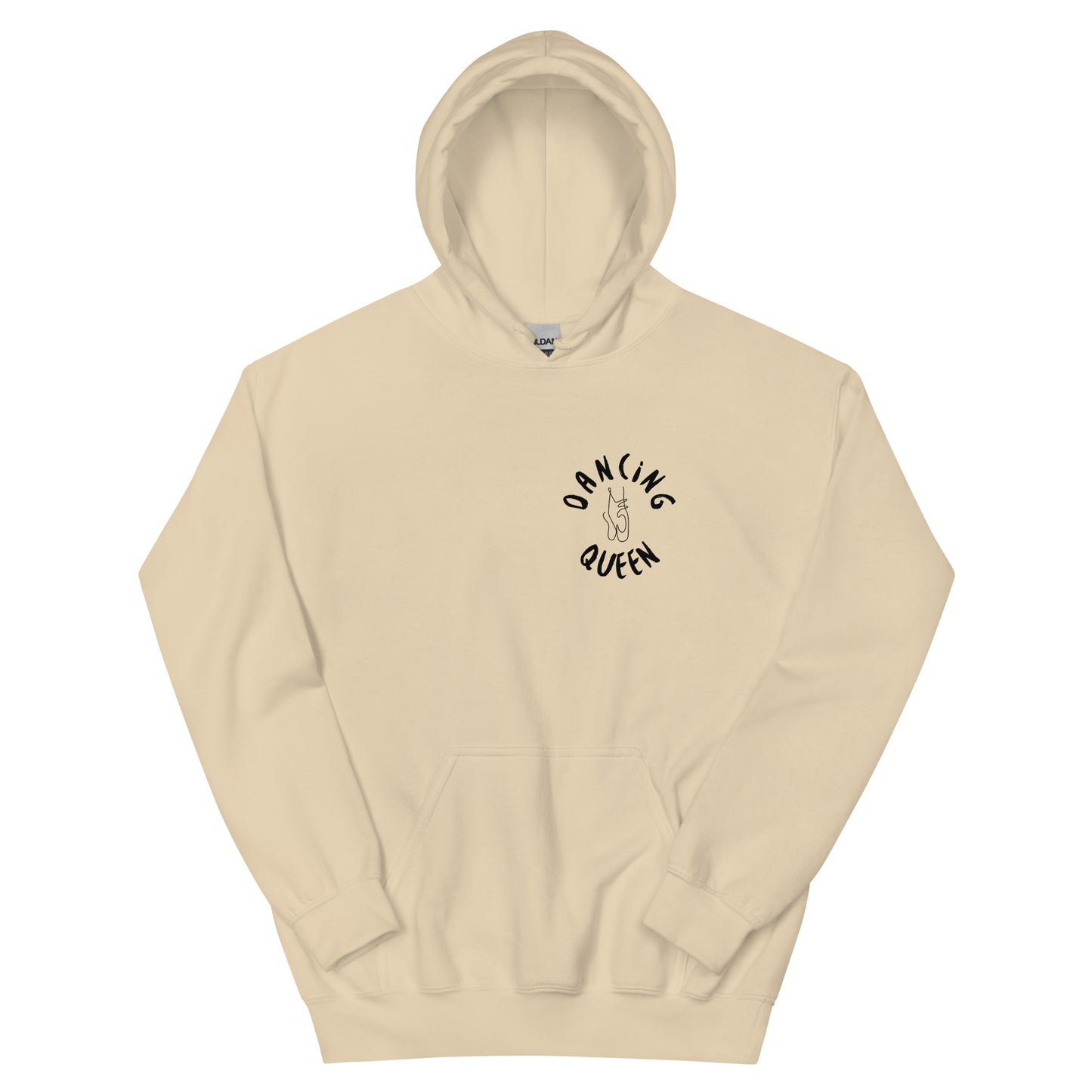 Cozy Femileganz hoodie with minimalist dance designs