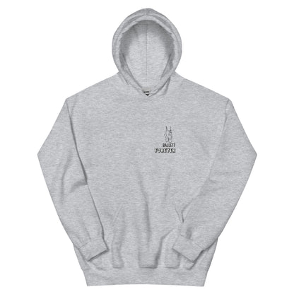 Cozy Femileganz hoodie with minimalist dance designs