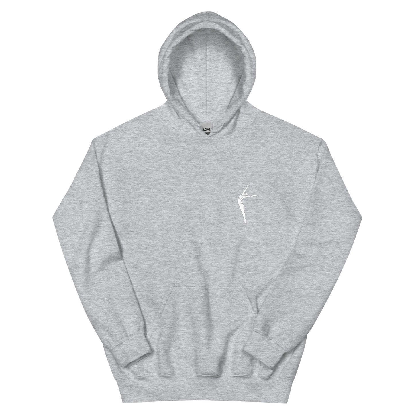 Cozy Femileganz hoodie with minimalist dance designs