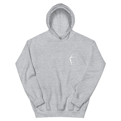 Cozy Femileganz hoodie with minimalist dance designs