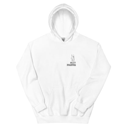 Cozy Femileganz hoodie with minimalist dance designs