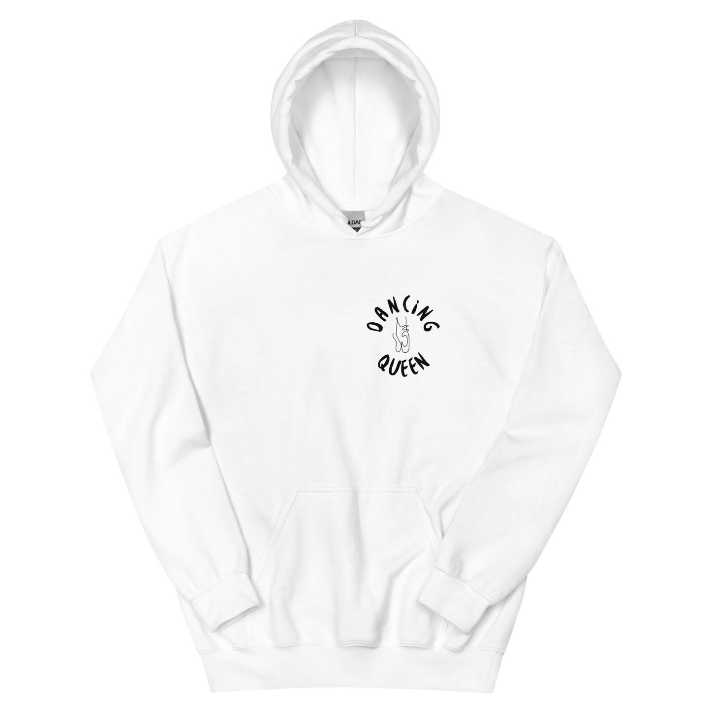 Cozy Femileganz hoodie with minimalist dance designs