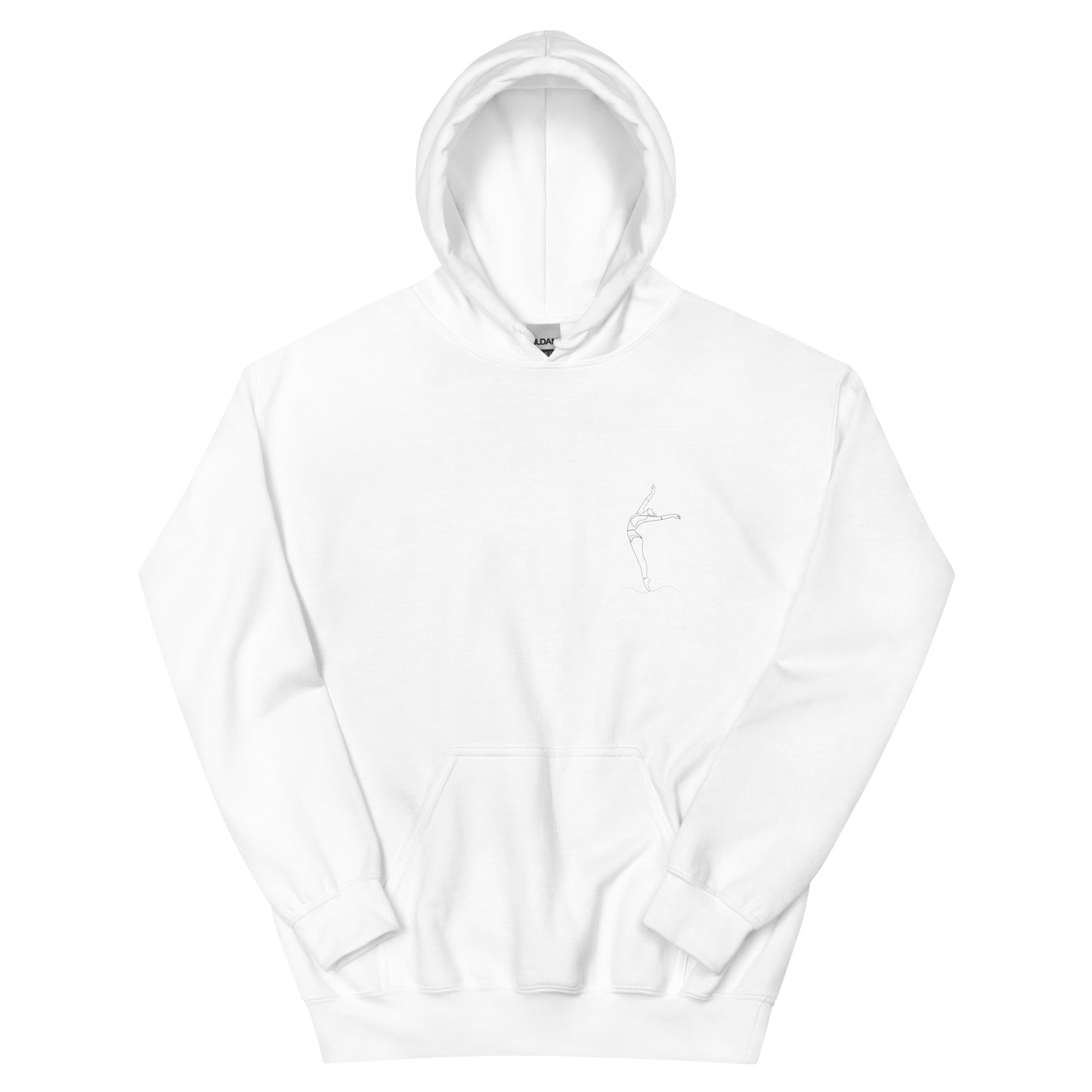 Cozy Femileganz hoodie with minimalist dance designs